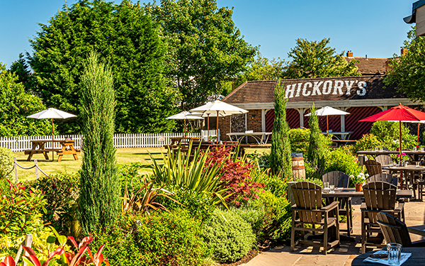 The garden at Hickory's Smokehouse Castle Bromwich